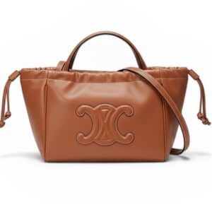 Celine Cuir Triomphe Cabas drawstring bag